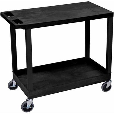 Luxor Luxor EC21 Cart with 1 Tub Shelf and 1 Flat Shelf