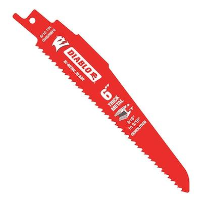 DIABLO DS0608BFD25 6"L x 8/10 TPI Metal Cutting Coated Reciprocating Saw Blade,