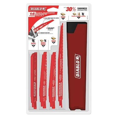DIABLO DS0014S 6" and 9" L General Purpose Cutting Reciprocating Saw Blade Set