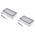 ledscom.de 2 LED Paving Stone Ground recessed Light CUS for Outdoors, IP67, Angular, 20 x 10cm, 2.8 W, 251lm, Warm White