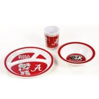 BSI Products Alabama Crimson Tide Kid's 3 Piece Dinner Set