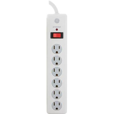 GE GE 14092 6-Outlet Surge Protector with 10' Cord, White