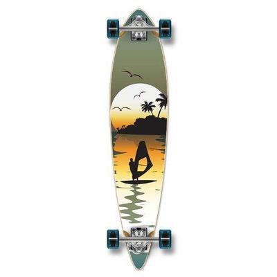 Epic Special Graphic Complete Longboard PINTAIL skateboard w/ 70mm wheels (Surfer)