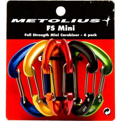 Metolius F.S. Mini II Jet Carabiner Set - 6-Pack Blue/Yellow/Orange/Red/Black/Green, 6-Pack