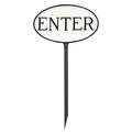 Montague Metal Products Inc. Enter Statement Garden Sign Metal | 6 H x 10 W x 0.25 D in | Wayfair SP-59sm-LS-WB