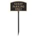 Montague Metal Products Inc. Guest Parking Only Statement Garden Sign Metal | 5.5 H x 9 W x 0.25 D in | Wayfair SP-61sm-LS-BG