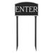 Montague Metal Products Inc. Enter Statement Garden Sign Metal | 10 H x 15 W x 0.25 D in | Wayfair SP-58S-LS-BS