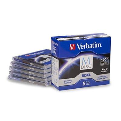 Verbatim M Disc BDXL 100 GB 4X 5 Pack Jewel Case 98913