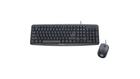 Verbatim Slimline Corded USB Keyboard and Mouse, Black