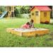 KidKraft Backyard Solid Wood Square Sandbox w/ Cover Wood/Solid Wood in Brown | 8.46 H x 60 W in | Wayfair 00130