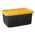 Durabilt Storage Tote Black/Yellow Polypropylene 4427GRBKYL.04