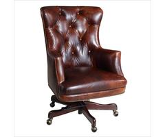 Hooker Furniture Executive Leather Swivel Tilt Office Chair in Parthenon Temple - EC436-087