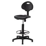 National Public Seating Polyurethane Adjustable Task Stool with Backrest screenshot. Chairs directory of Office Furniture.