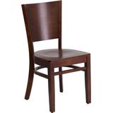 Flash Furniture - Lacey Series Solid Back Walnut Wooden Restaurant Chair - XU-DG-W0094B-WAL-WAL-GG screenshot. Chairs directory of Office Furniture.