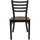 Flash Furniture Black Ladder Back Metal Restaurant Chair With Mahogany Wood Seat screenshot. Chairs directory of Office Furniture.