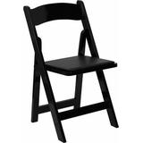 Flash Furniture Black Wood Folding Chair With Vinyl Padded Seat screenshot. Chairs directory of Office Furniture.