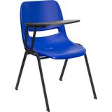 Flash Furniture Blue Ergonomic Shell Chair With Right Handed Flip-Up Tablet Arm screenshot. Chairs directory of Office Furniture.