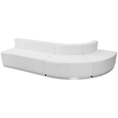 Flash Furniture HERCULES Alon Series White Leather Reception Configuration 3 Pieces, ZB-803-790-SET-
