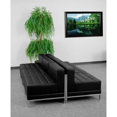 Flash Furniture HERCULES Imagination Series Black Leather Lounge Set 6 Pieces, ZB-IMAG-MIDCH-6-GG, Z
