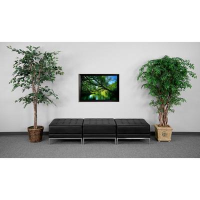 Flash Furniture HERCULES Imagination Series Black Leather Three Seat Bench, ZB-IMAG-OTTO-3-GG, ZB IM