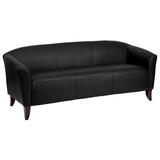 Flash Furniture HERCULES Imperial Series Black Leather Sofa, 111-3-BK-GG screenshot. Chairs directory of Office Furniture.