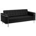 Flash Furniture HERCULES Lesley Series Contemporary Black Leather Sofa with Encasing Frame, ZB-LESLE