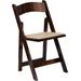 Flash Furniture HERCULES Series Fruitwood Wood Folding Chair with Vinyl Padded Seat, XF-2903-FRUIT-W