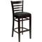 Flash Furniture HERCULES Series Walnut Finished Ladder Back Wooden Restaurant Bar Stool (FLA-XU-DGW0