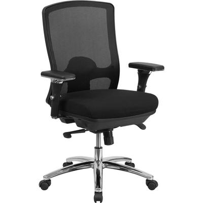 Flash Furniture Hercules 24/7 Intensive Use Multi-shift Big And Tall Black Mesh Multi-functional Swi