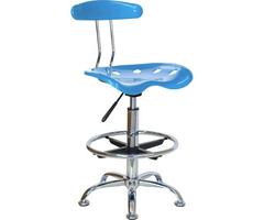 Flash Furniture LF215 Height Adjustable Drafting Stool with Chrome Base Color: Bright Blue FFC1123_6