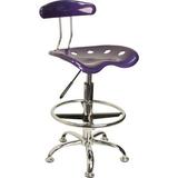 Flash Furniture LF215 Height Adjustable Drafting Stool with Chrome Base Color: Violet FFC1123_611353 screenshot. Chairs directory of Office Furniture.