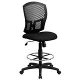 Flash Furniture Mid-Back Designer Back Drafting Chair with Padded Fabric Seat, WL-3958SYG-BK-D-GG screenshot. Chairs directory of Office Furniture.