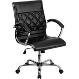 Flash Furniture Mid-Back Designer Black Leather Executive Office Chair with Chrome Base screenshot. Chairs directory of Office Furniture.