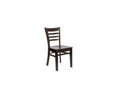 Flash Furniture XU-DGW0005LAD-WAL-GG Ladder Back Wood Chair with Walnut Finish