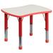 Flash Furniture Yu-ycy-098-rect-tbl-red-gg 21.875''w X 26.625''l Heigh