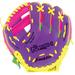 Franklin Sports Teeball Meshtek Gloves, Purple/Pink/Yellow, Right Hand Throw, 9.5"