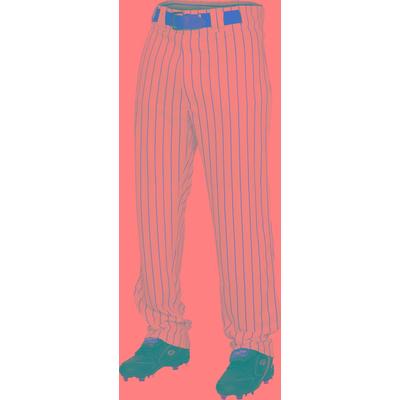 Rawlings Youth Semi-Relaxed Pants with Pin Stripe Design, Large, White/Scarlet