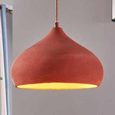 Hängelampe Fiona Lindby, dimmbar, terracotta, für Wohn- / Esszimmer, Beton, Mediterran, Pendelleuchte Image