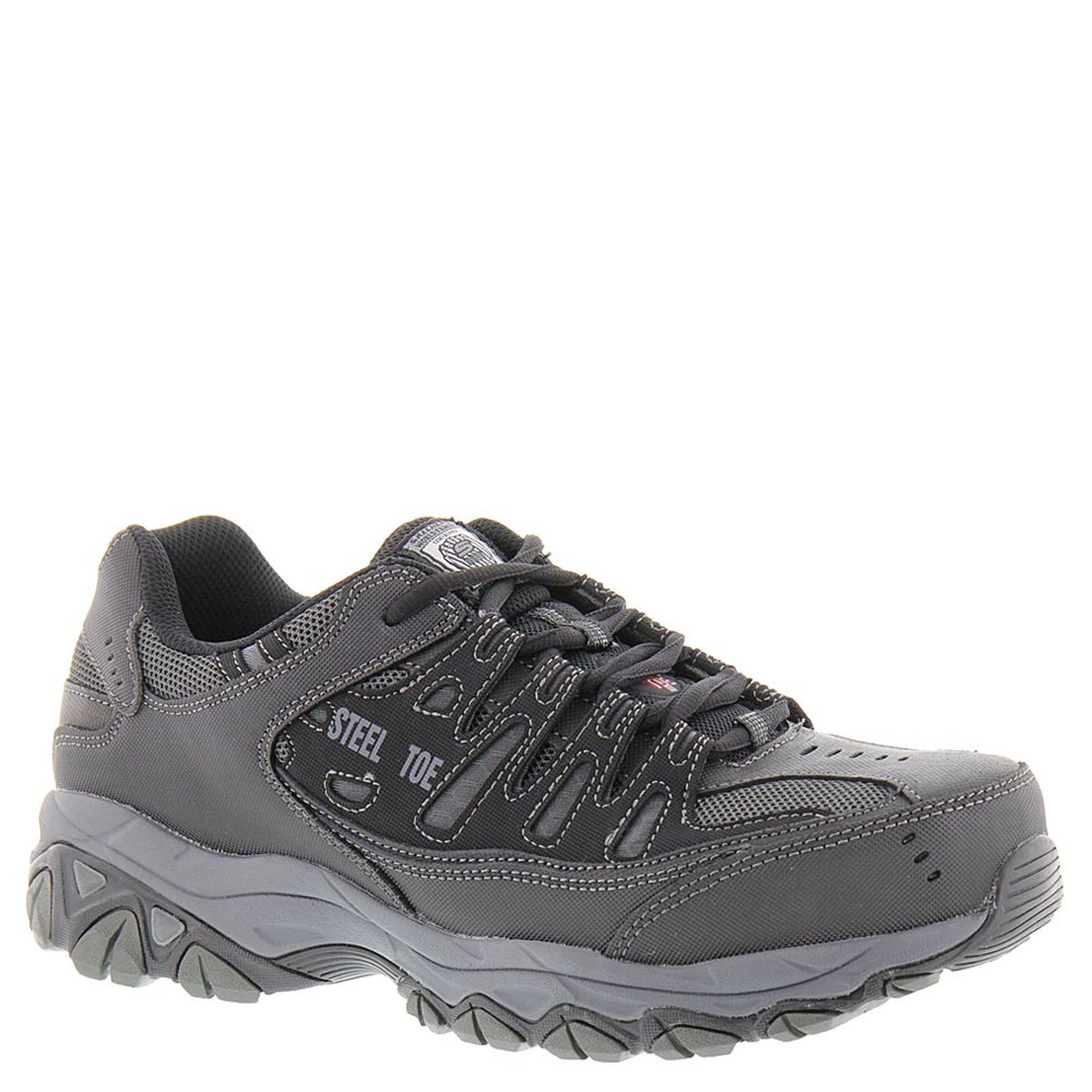 Skechers Work Cankton-77055 - Mens 9.5 Black Oxford Medium