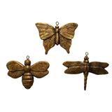 Expo Decor LLC 3 Piece Resin Flying Bug Holiday Shaped Ornament Set in Gray/Yellow | Wayfair 5393/GL