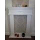 Fireplace surround, white, 12 cm depth