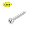 Uxcell M6x55mm 316 Stainless Steel Pan Head Machine Screws Silver Tone (5-pack)