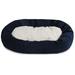 Majestic Pet Products Villa Sherpa Bolster Polyester/Cotton in Blue/Black | 11 H x 35 W x 52 D in | Wayfair 78899554659