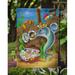 Caroline's Treasures Botelho Dolphins Treasure Chest 2-Sided Garden Flag, Polyester in Brown | 15 H x 11 W in | Wayfair APH0420GF