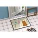 Caroline's Treasures Humboldt Christmas Presents Between Friends Norwich Terrier Outdoor Door Mat Rubber in White | 18 W x 27 D in | Wayfair