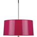 Penelope 25 1/2" Wide Fuchsia Polished Nickel Pendant Light