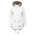 Trespass Clea, Ghost, M, Waterproof Jacket with Concealable Hood for Women, Medium, White