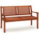 CASARIA® 'Bologna' 2 Seater Garden Bench | FSC®-Certified Eucalyptus Wood | Up to 320kg Load Capacity | Park, Terrace, Patio, Balcony Outdoor Bench | Weather-Resistant Furniture