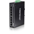 TRENDnet TI-G80 8-port Hardened Industrial Gigabit Switch - DIN Rail Mountable, Wall-Mountable