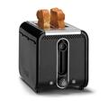 Dualit 2 Slice Studio Toaster | Black with Polished Trim | Reheat and Defrost Settings – Multiple levels of Browning Control | Matching Studio Kettle Available | 26410